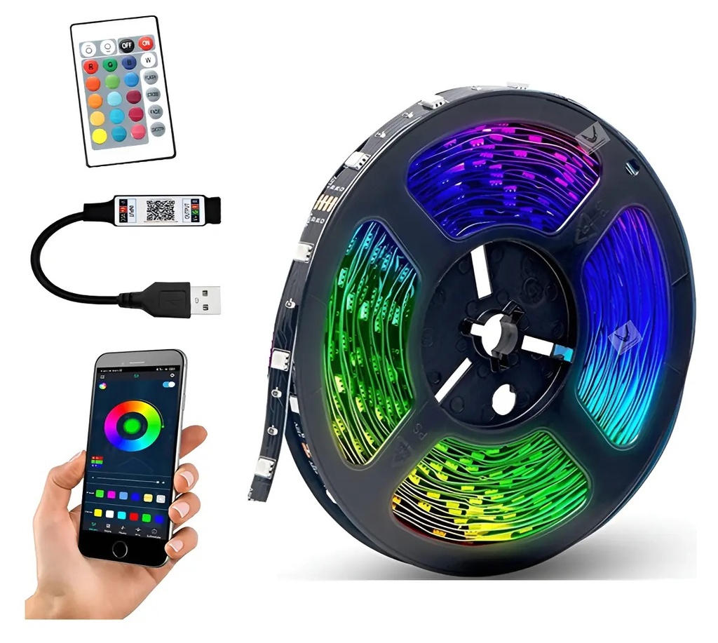CINTA LED RGB 5M CON BLUETOOTH YO-686
