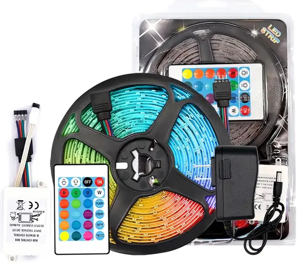 CINTA LED MULTICOLOR 5 METROS ECONOMICA Y-227
