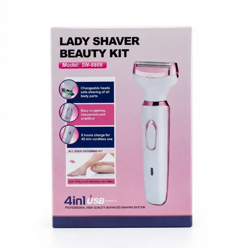 MAQUINA RASURADORA PARA MUJER  KIT 4IN1 USB SN-8866